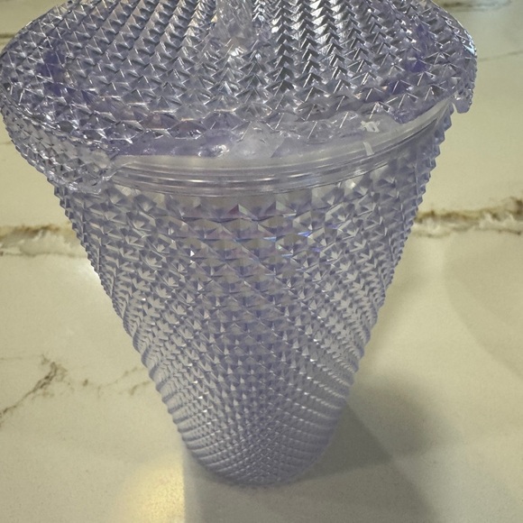 Starbucks Lavender Studded Tumbler 16oz - Gently Used, Minor Lid Damage - Picture 4 of 6